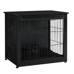Dwanton dog crate furniture cushion inside provides a cozy sleeping nook for dogs.