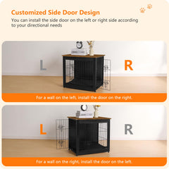 Dwanton cushion inside crate offers warm, comfortable sleep for pets.