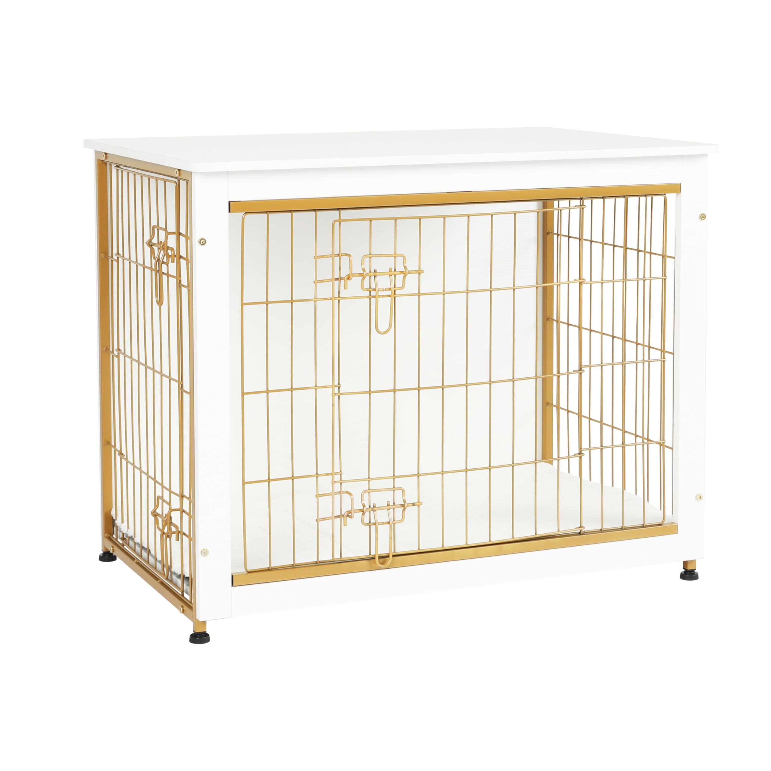 Dwanton dog crate furniture with cushion on top doubles as a sturdy indoor table.