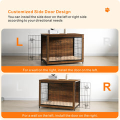 DWANTON dog crate furniture in living room setup demonstrates multipurpose use.
