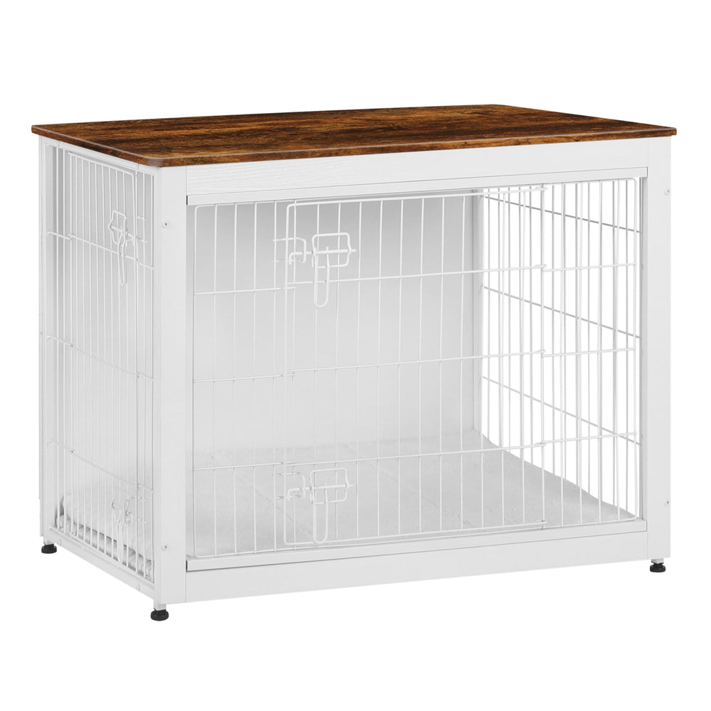 Dwanton dog crate furniture overview shows dual function as crate and side table