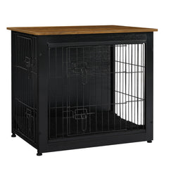 Dwanton dog crate furniture side table blends decor and crate function for space-saving organization.