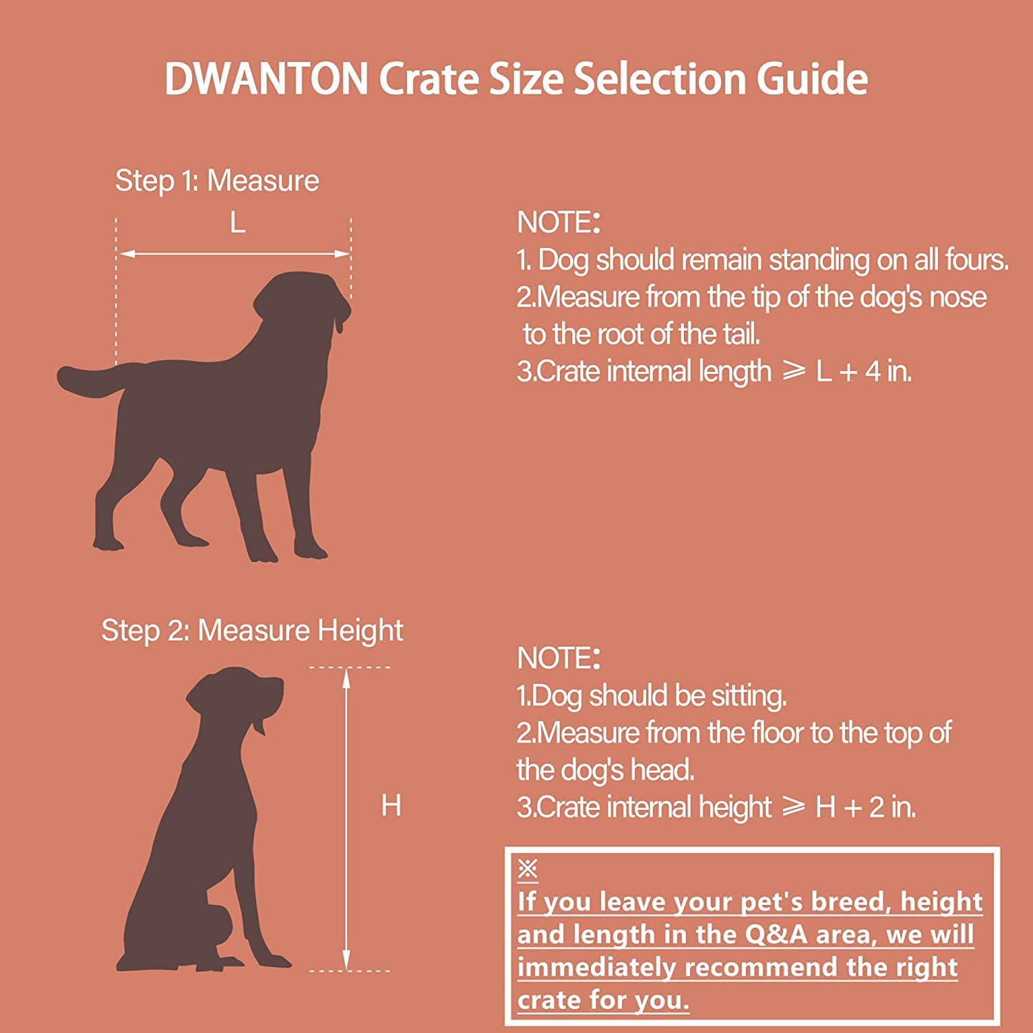 Dwanton dog crate furniture size options illustrate breed-ready fit.