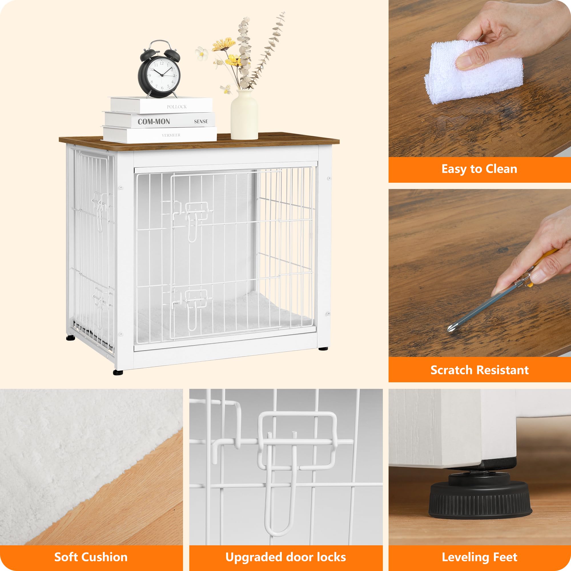 Dwanton top surface hosts plants, magazines, frames, or lamps while housing a pet.