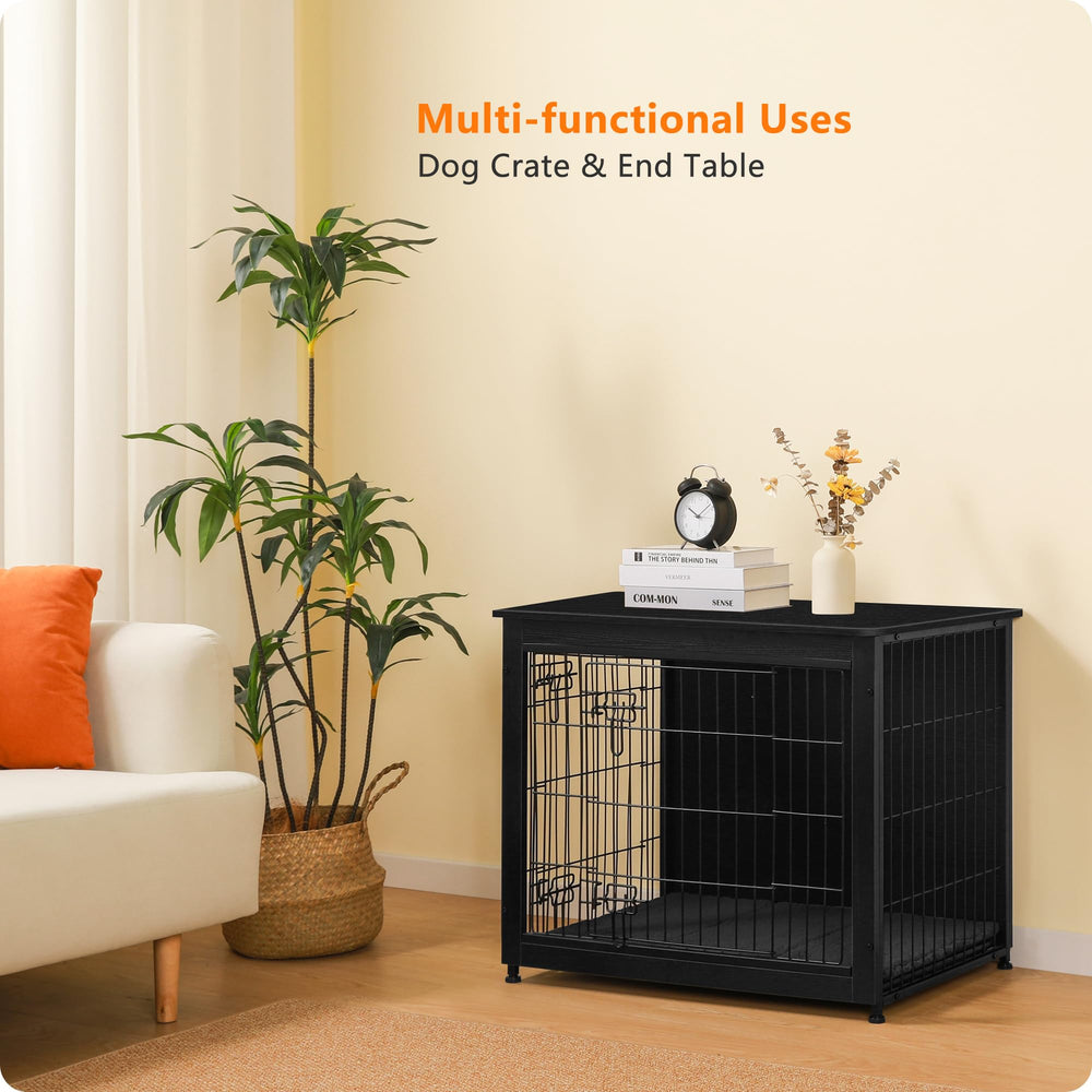 Dwanton dog crate furniture wooden frame – sturdy pet-safe construction.