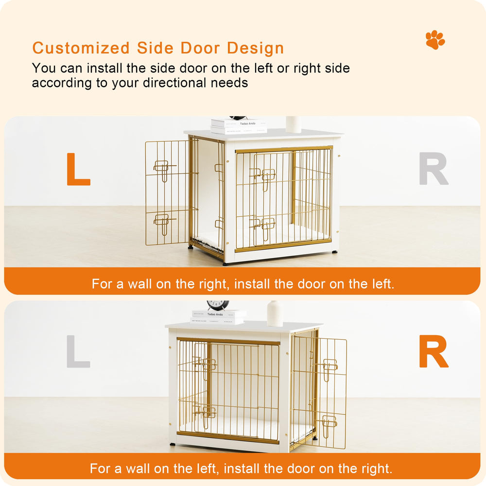 Dwanton dog crate furniture wooden kennel table showcases durable wooden construction