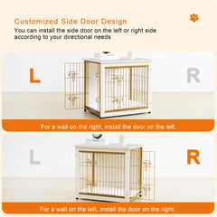 Dwanton dog crate furniture wooden kennel table showcases durable wooden construction