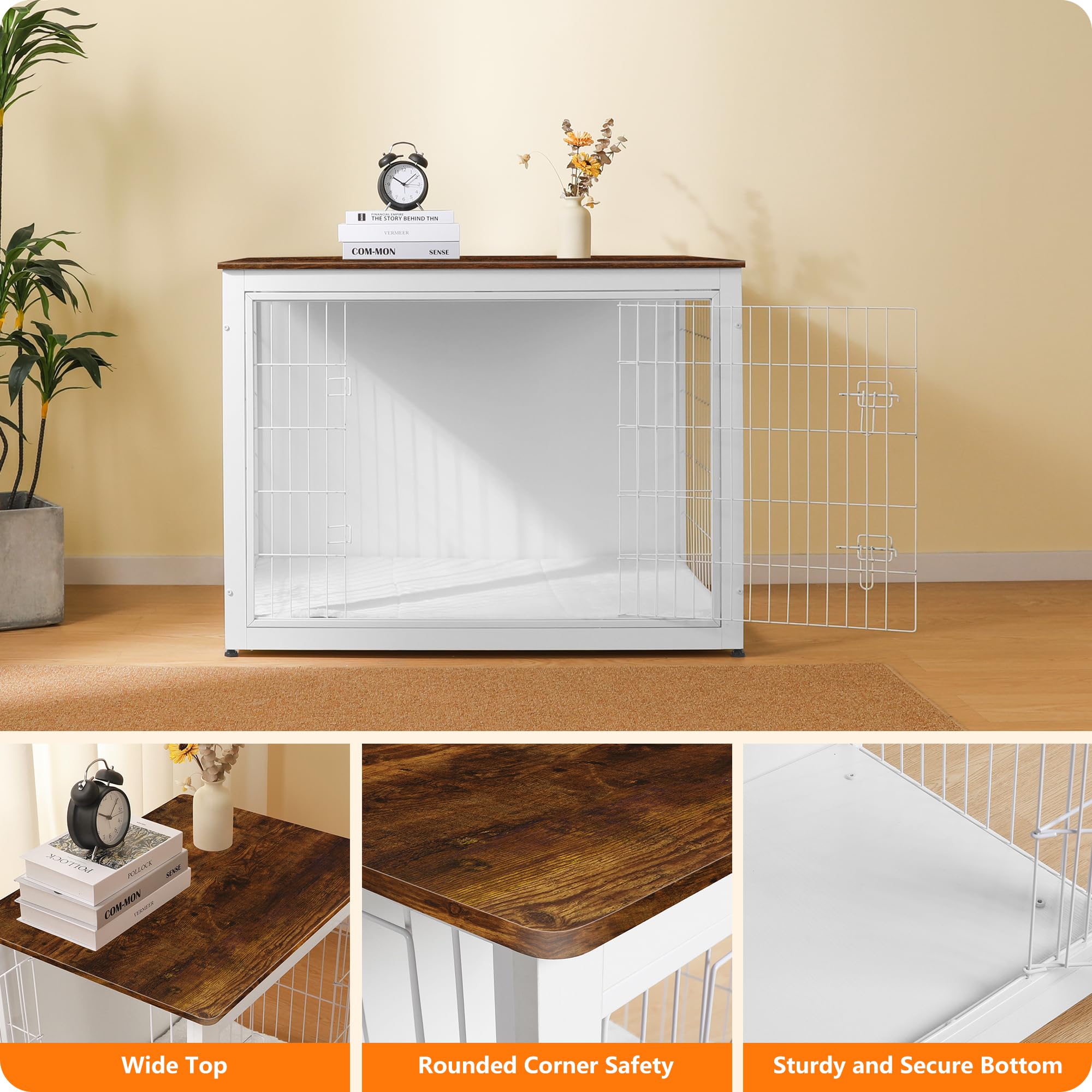 DWANTON wooden bottom prevents paw jamming and enhances safety