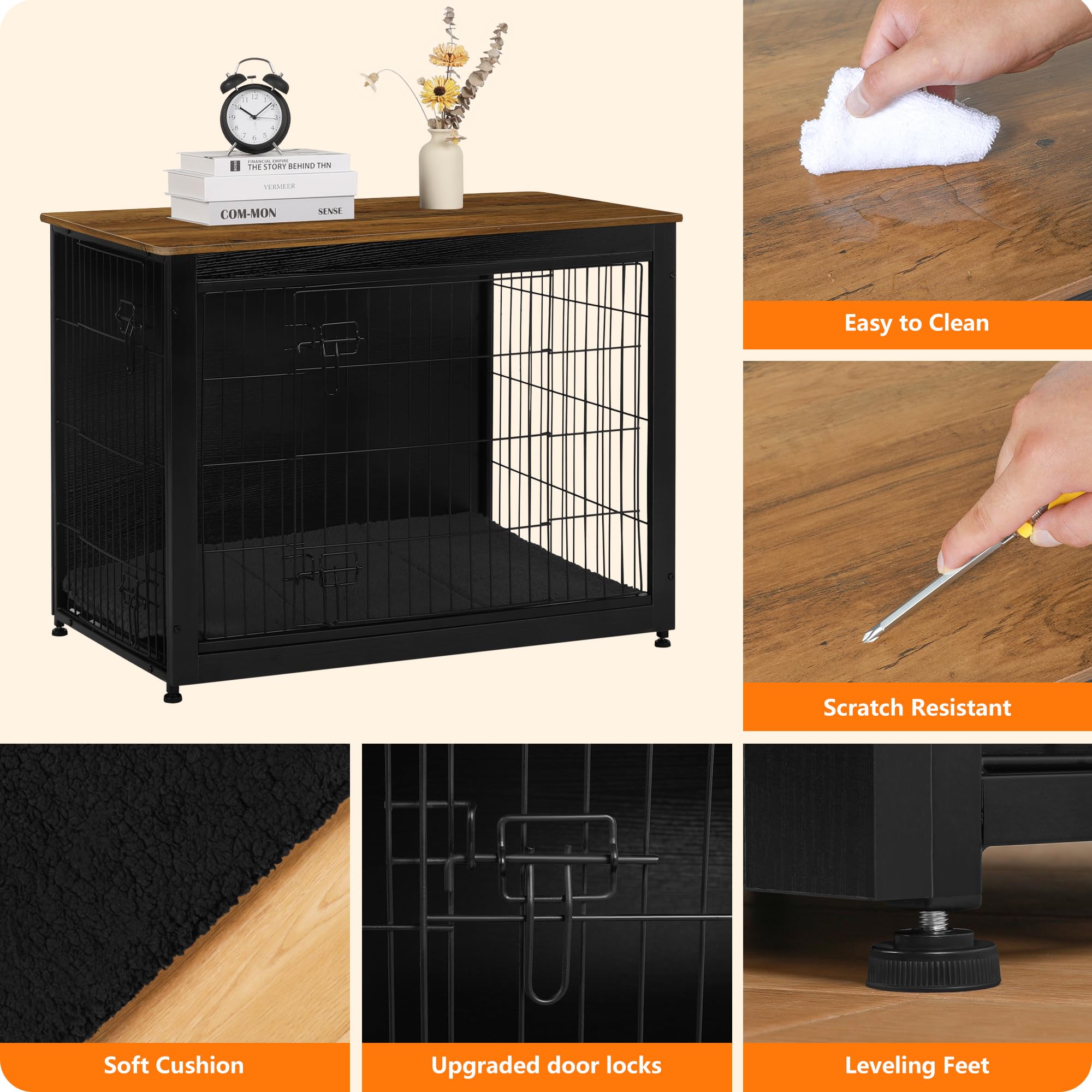 Dwanton crate top serves as a sturdy side table for plants or lamps.