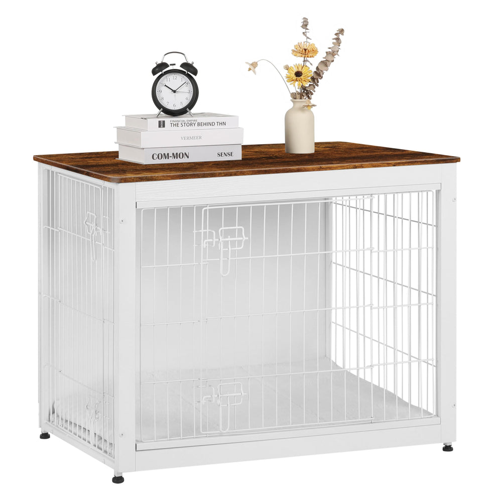 Dwanton crate in white and rustic brown suits indoor living spaces