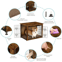 Dwanton dog house interior setup creates a calm, tidy indoor space.