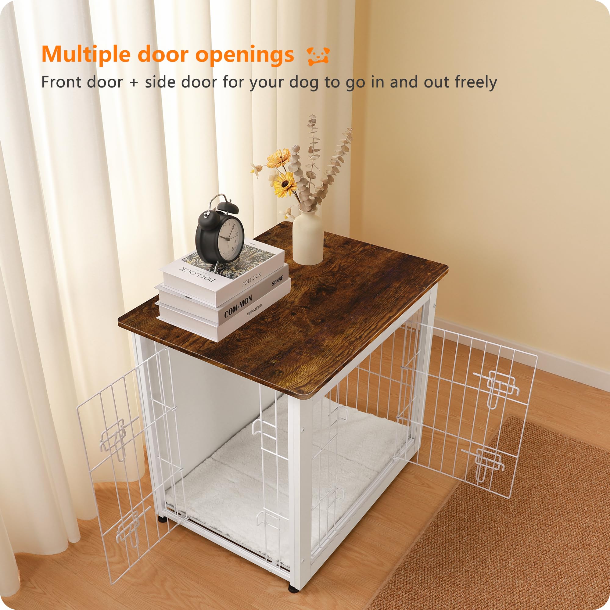 Dwanton double-doors design allows easy in-and-out access and crate versatility.