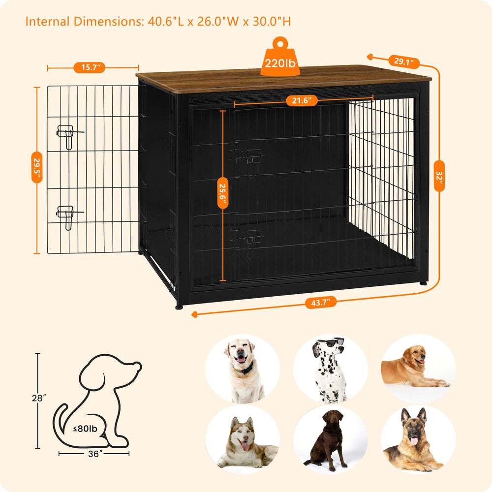 Dwanton indoor dog house extra large provides roomy space for bigger dogs.