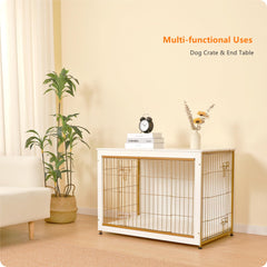 Dwanton indoor dog house large size 38.5 inches offers room for bigger dogs.
