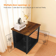 Dwanton kennel table double doors demonstrates convenient pet access.