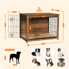 DWANTON warm brown crate top view highlighting sturdy structure.