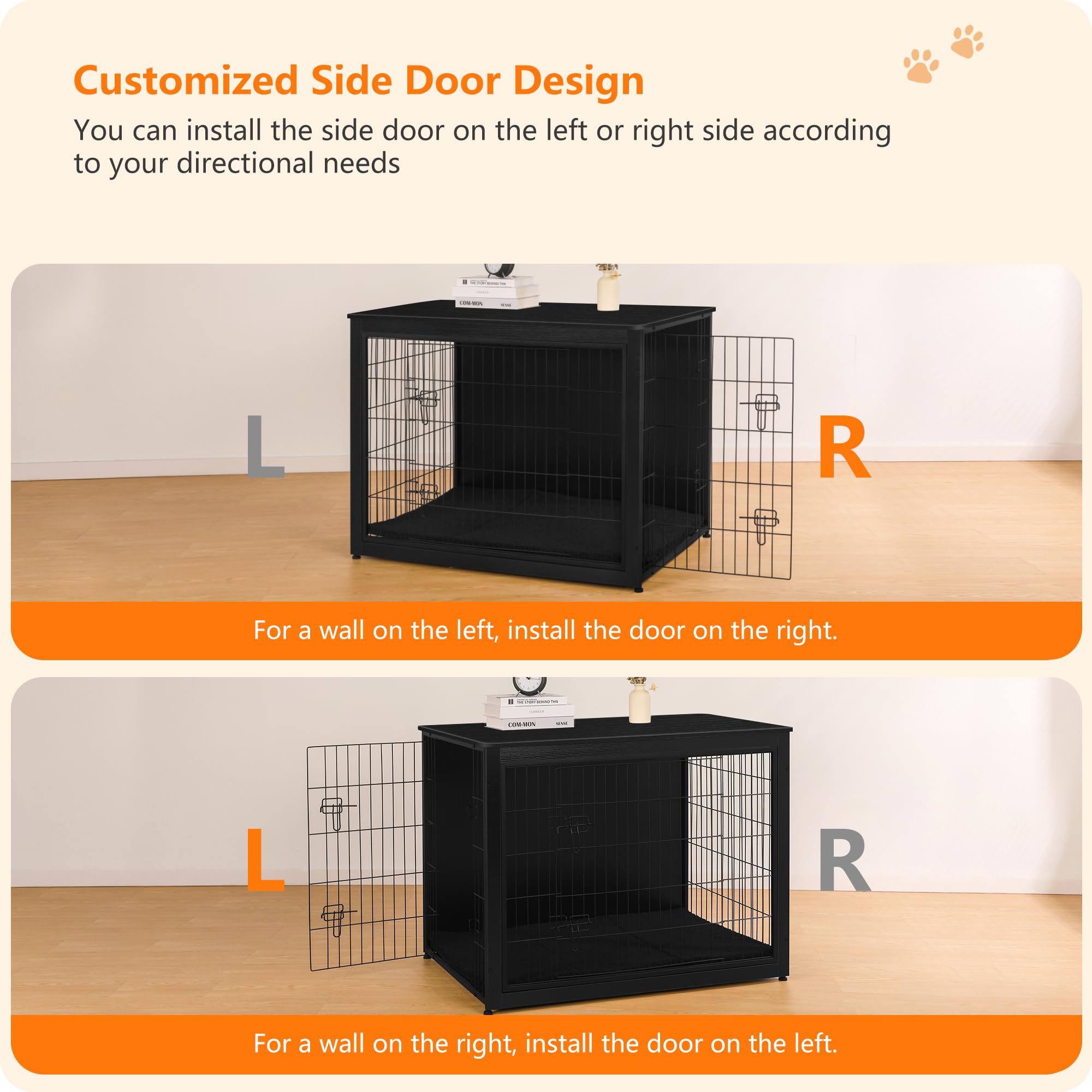 Dwanton wooden frame reinforces the kennel table for long-lasting support.
