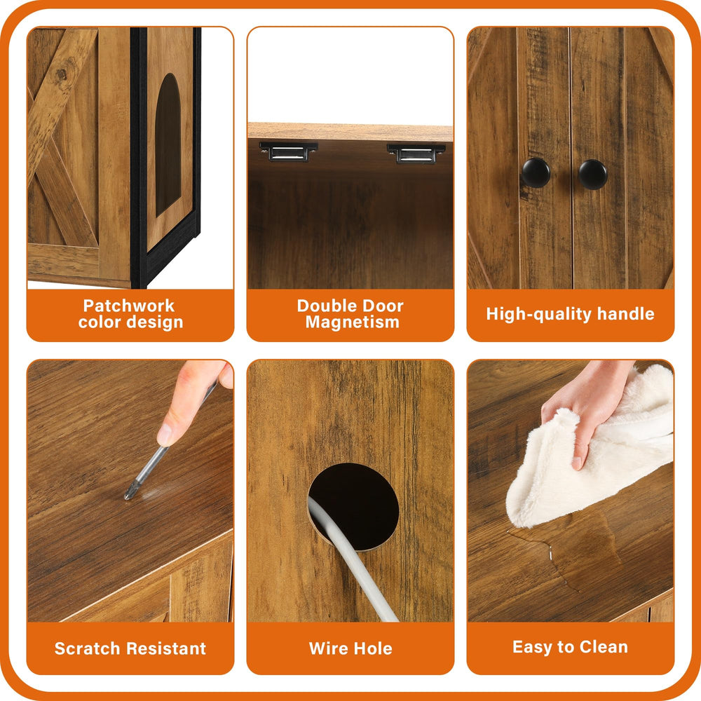 Dwanton litter box enclosure interior dimensions fit most litter boxes