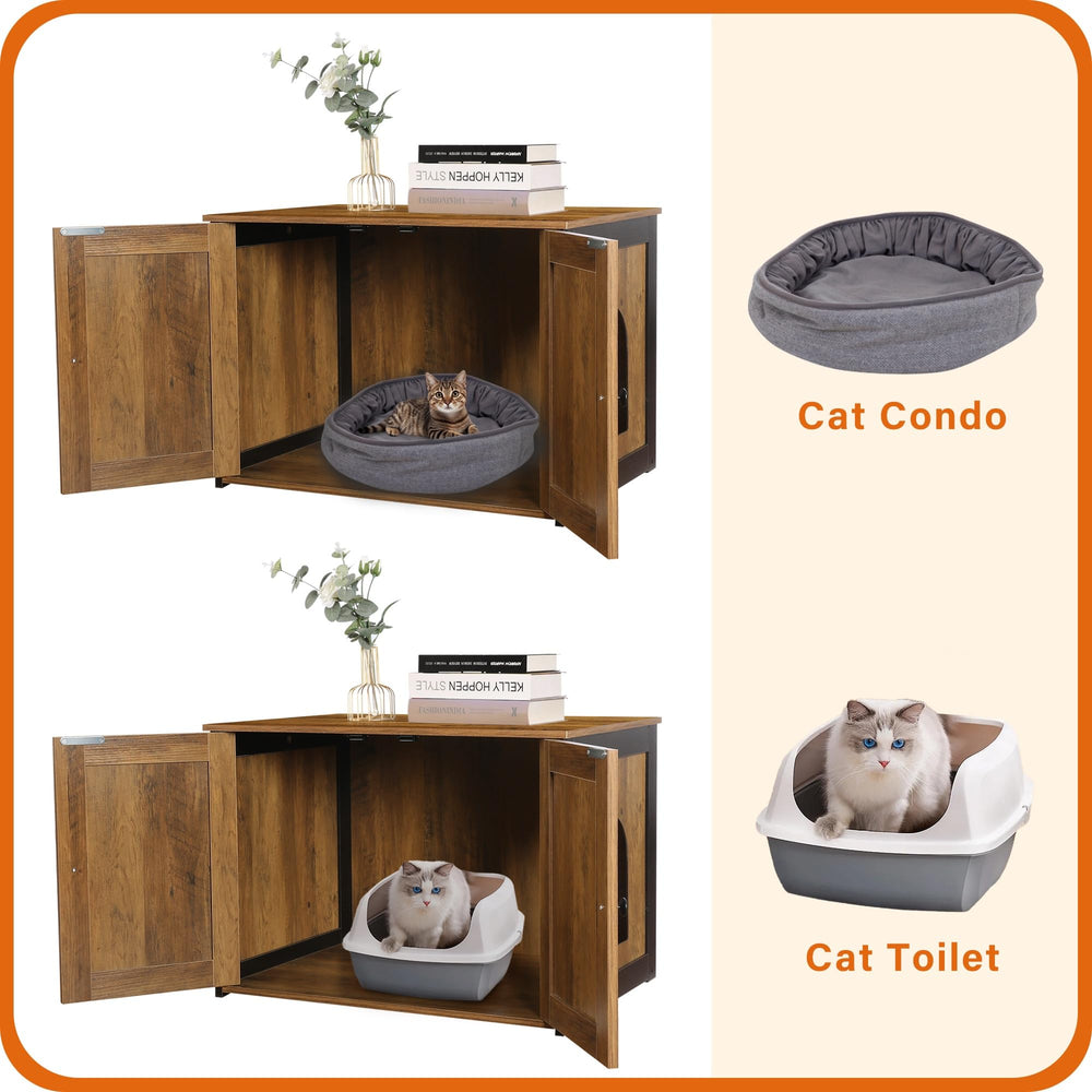 Dwanton litter box enclosure room setup as stylish indoor furniture