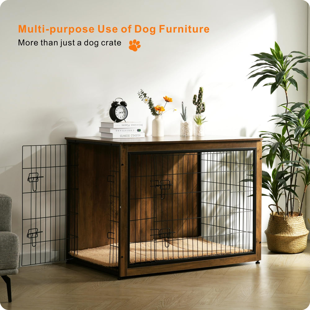 Dwanton multi-functional pet table doubles as crate and side table.