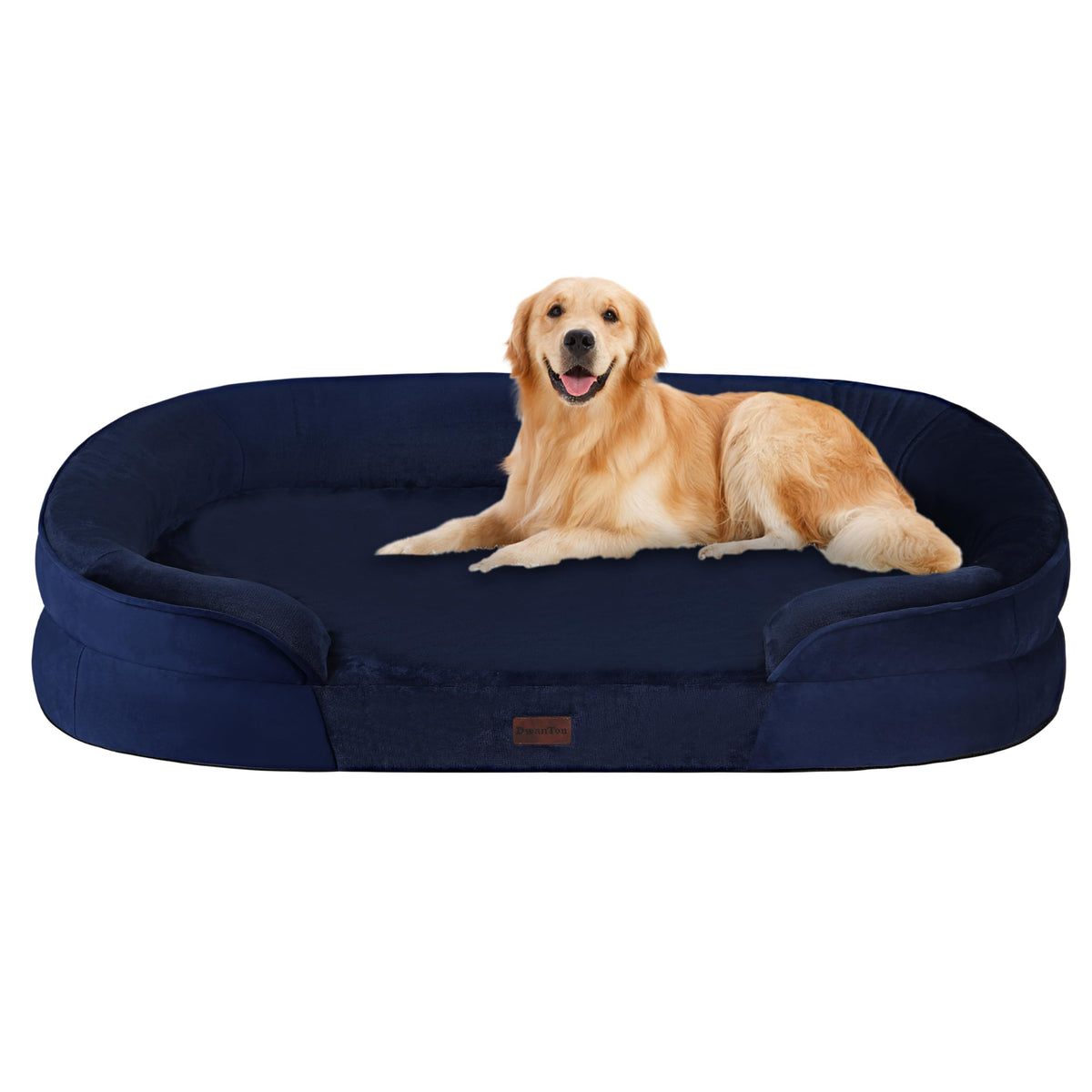 Dwanton orthopedic bed for large dogs with gel memory foam offering targeted joint comfort.