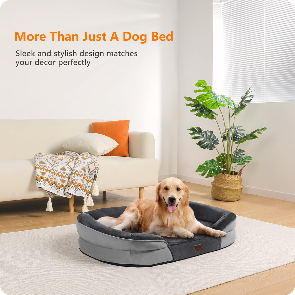 Dwanton orthopedic bed with waterproof liner protects foam from spills