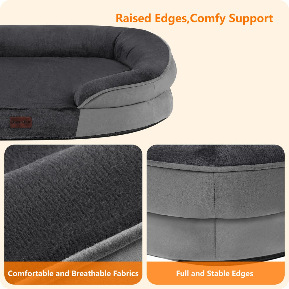 Dwanton four-sided bolster provides head and neck support for relaxed naps.
