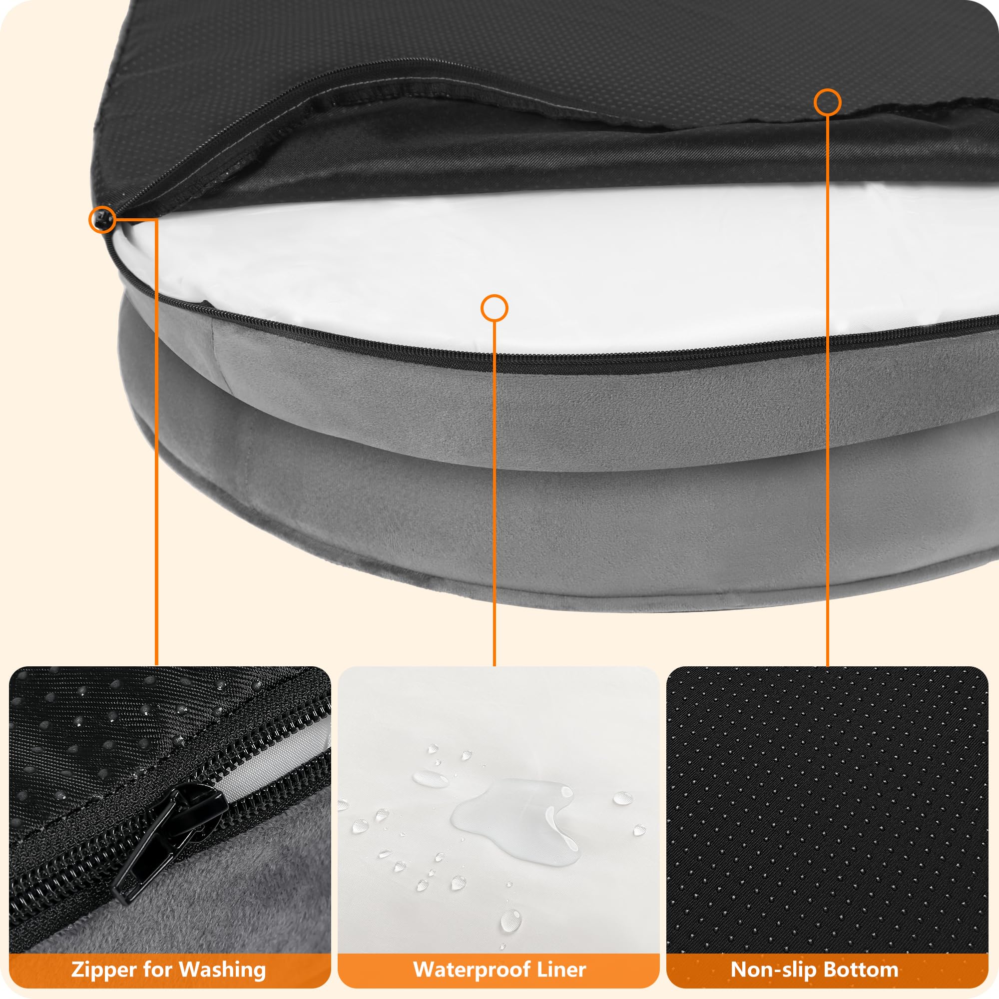 Dwanton non-slip bottom helps keep the bed steady on floors and crates.