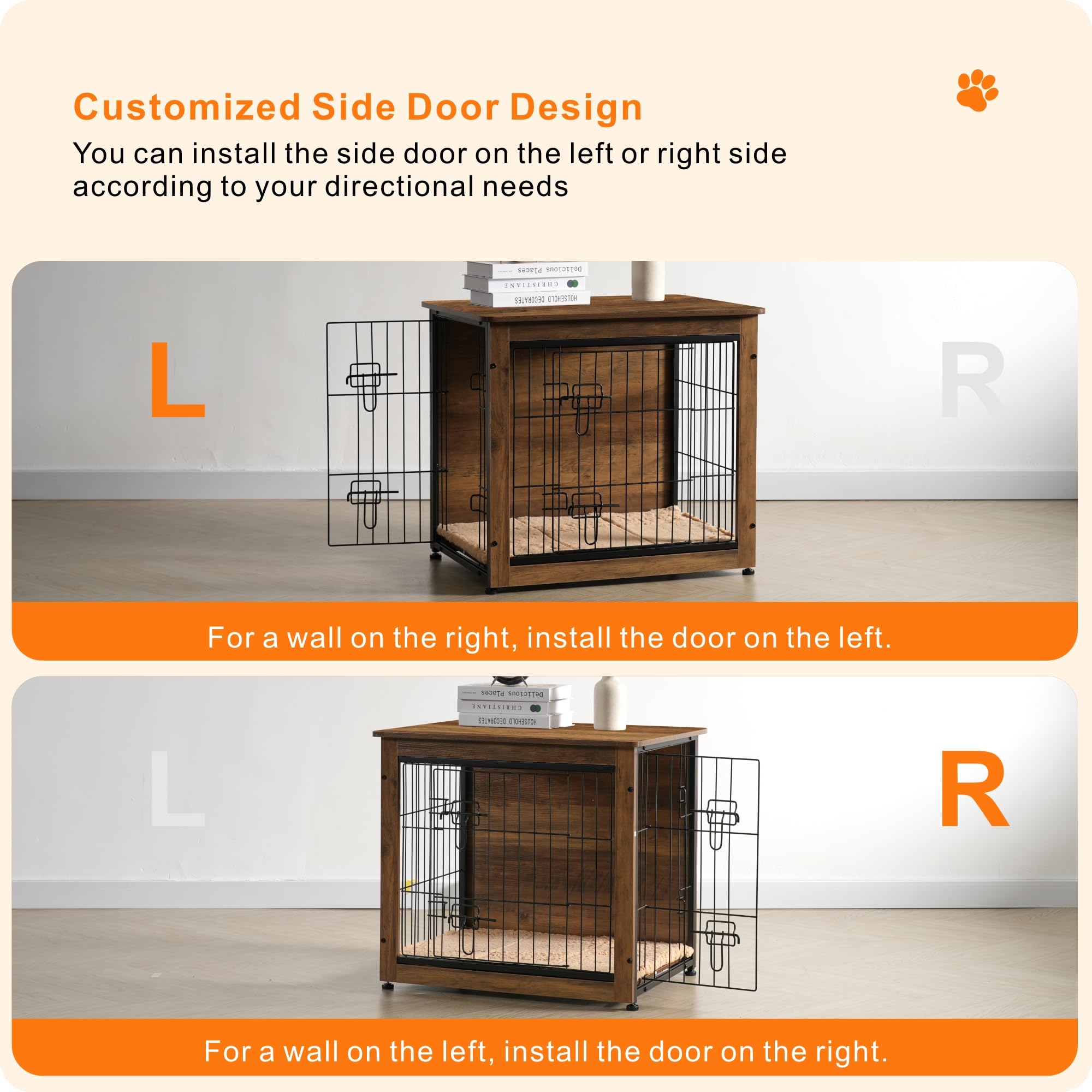 Dwanton side-table crate top for decorative surface and pet space.