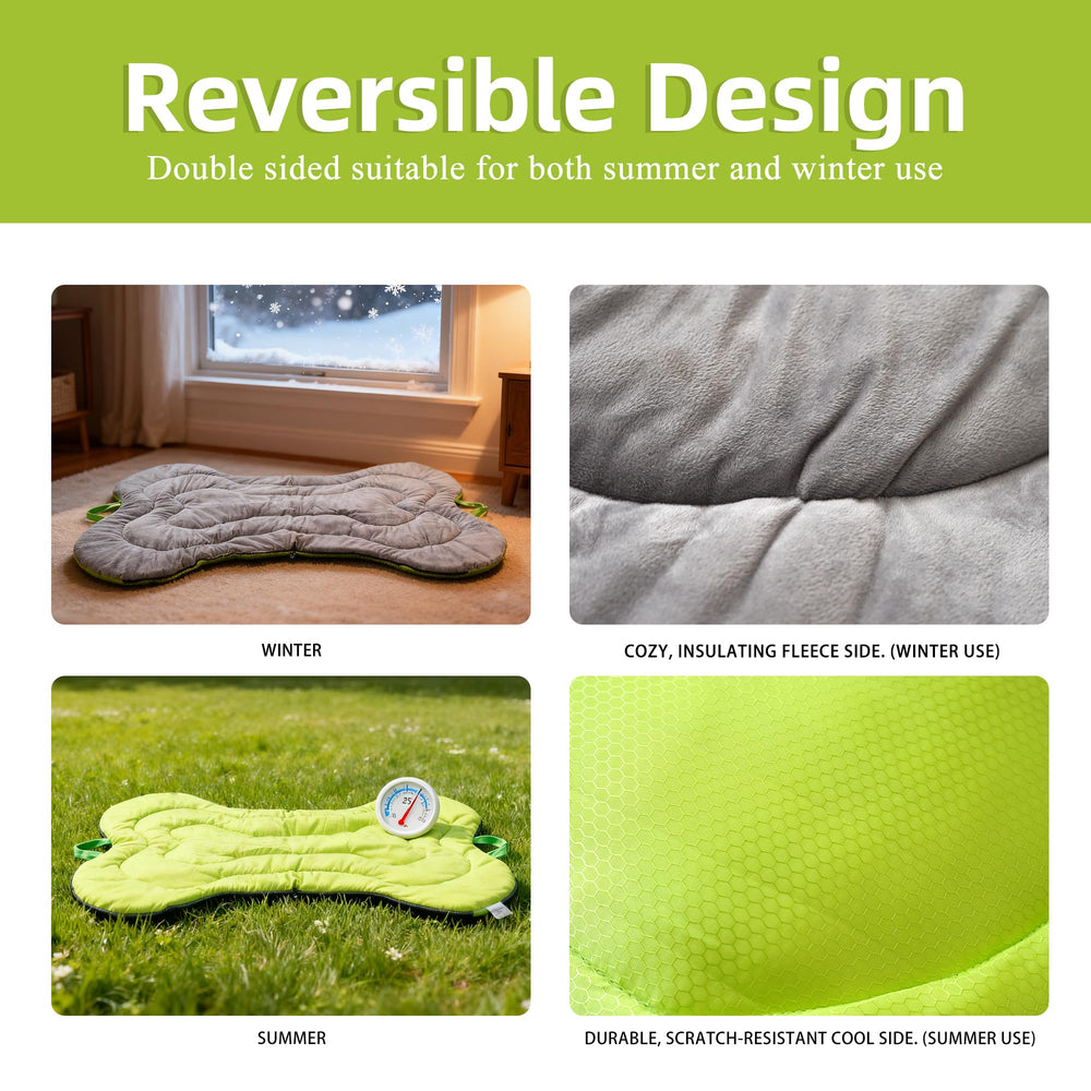 DWCN Doul all-season reversible bed with velvet front and quick-dry back.