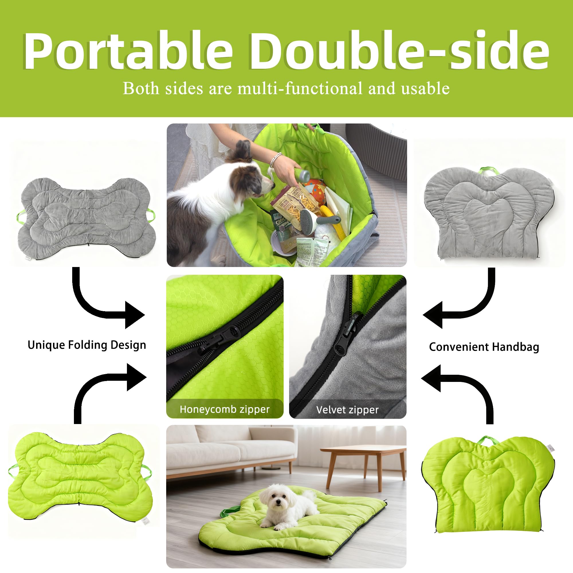 DWCN Doul folding pet pad saves space in small rooms.