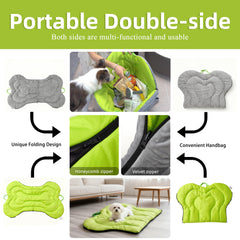 DWCN Doul folding pet pad saves space in small rooms.