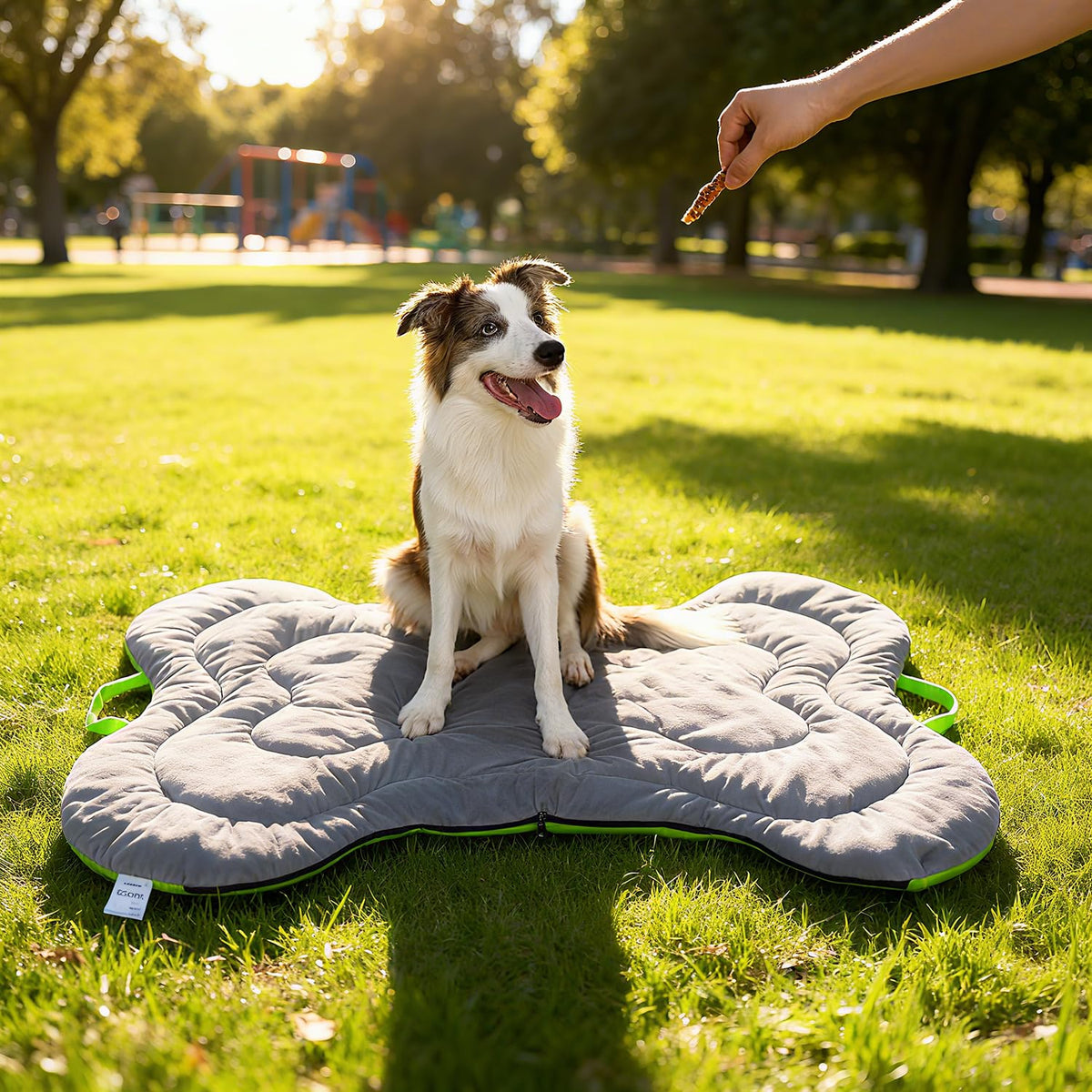 DWCN Doul portable dog bed with handle for easy transport.