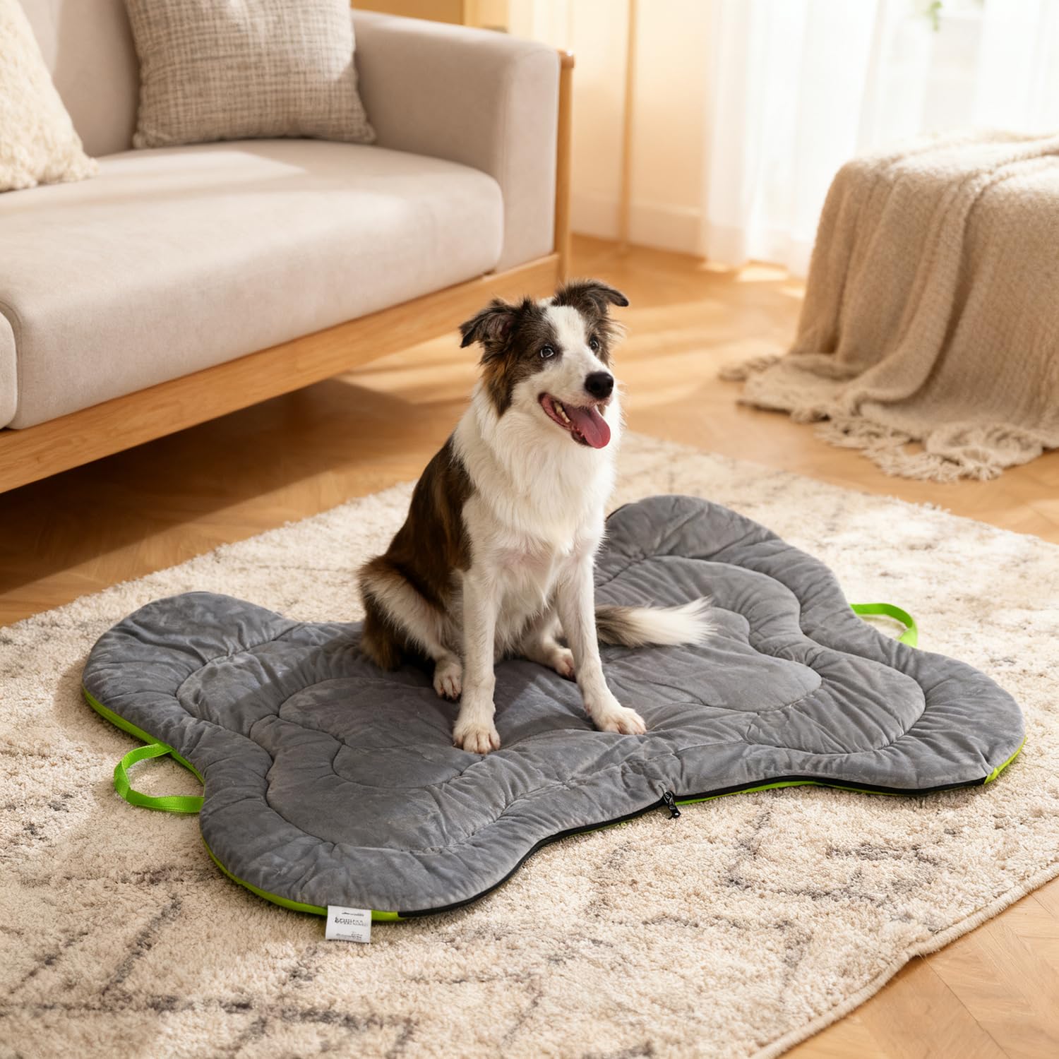 DWCN Doul travel-ready dog bed bag with built-in carry space.