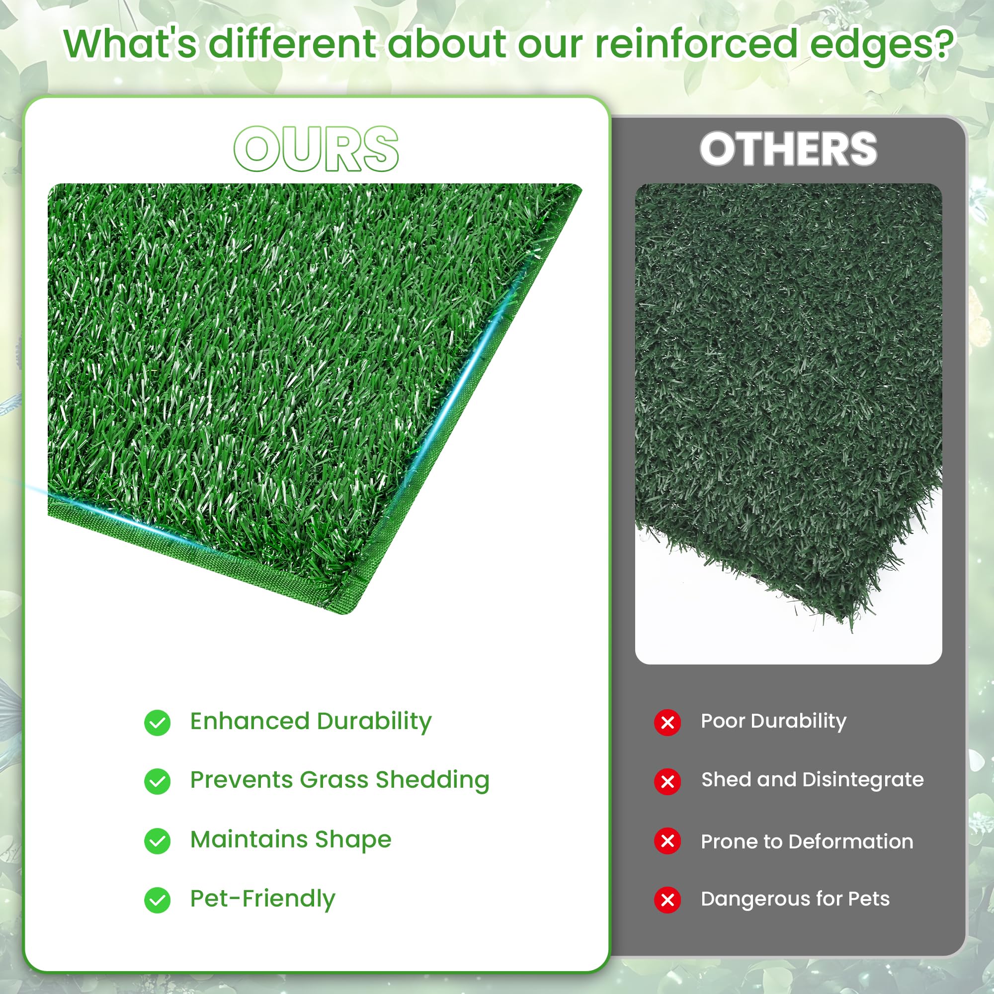 DwlSpce replacement artificial turf pads ready for extended use