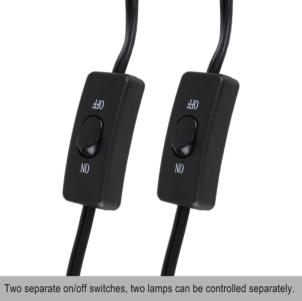 DXOPHIEX double dome heat lamp fixture with independent switches enables versatile habitats