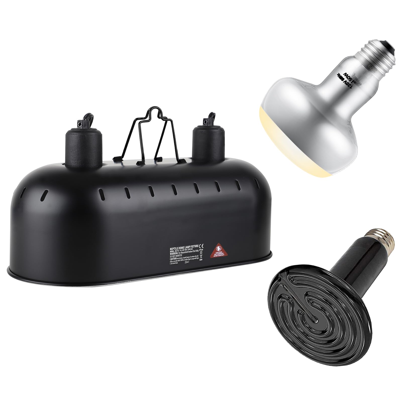 DXOPHIEX dual reptile light fixture focused basking-spot for precise heat