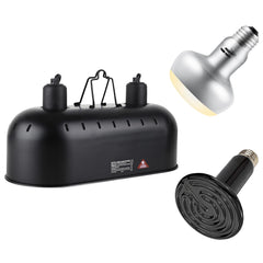DXOPHIEX dual reptile light fixture focused basking-spot for precise heat