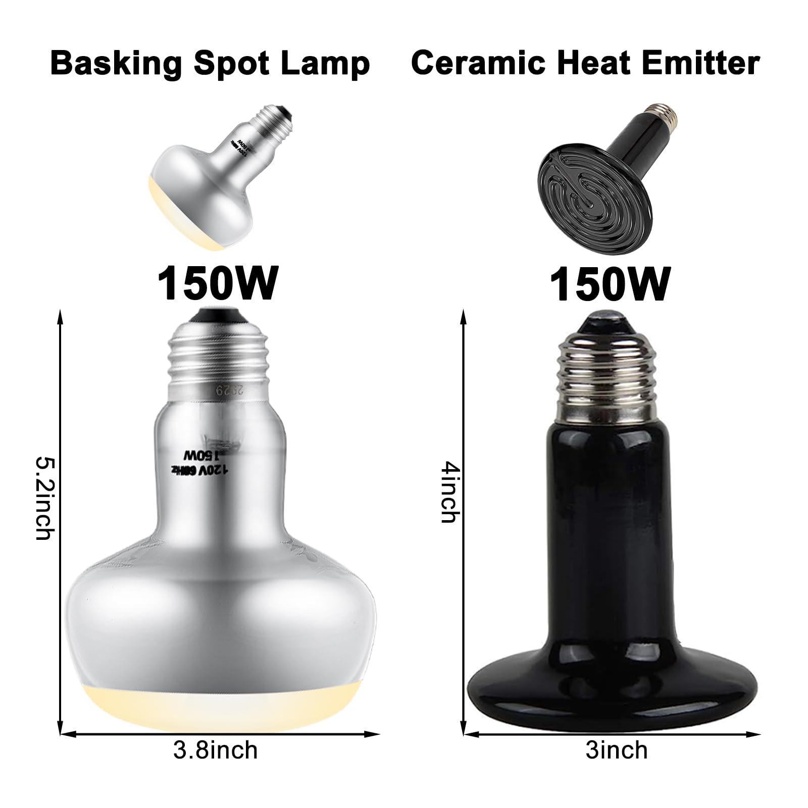 DXOPHIEX dual reptile light fixture double-dome shows two independent light zones