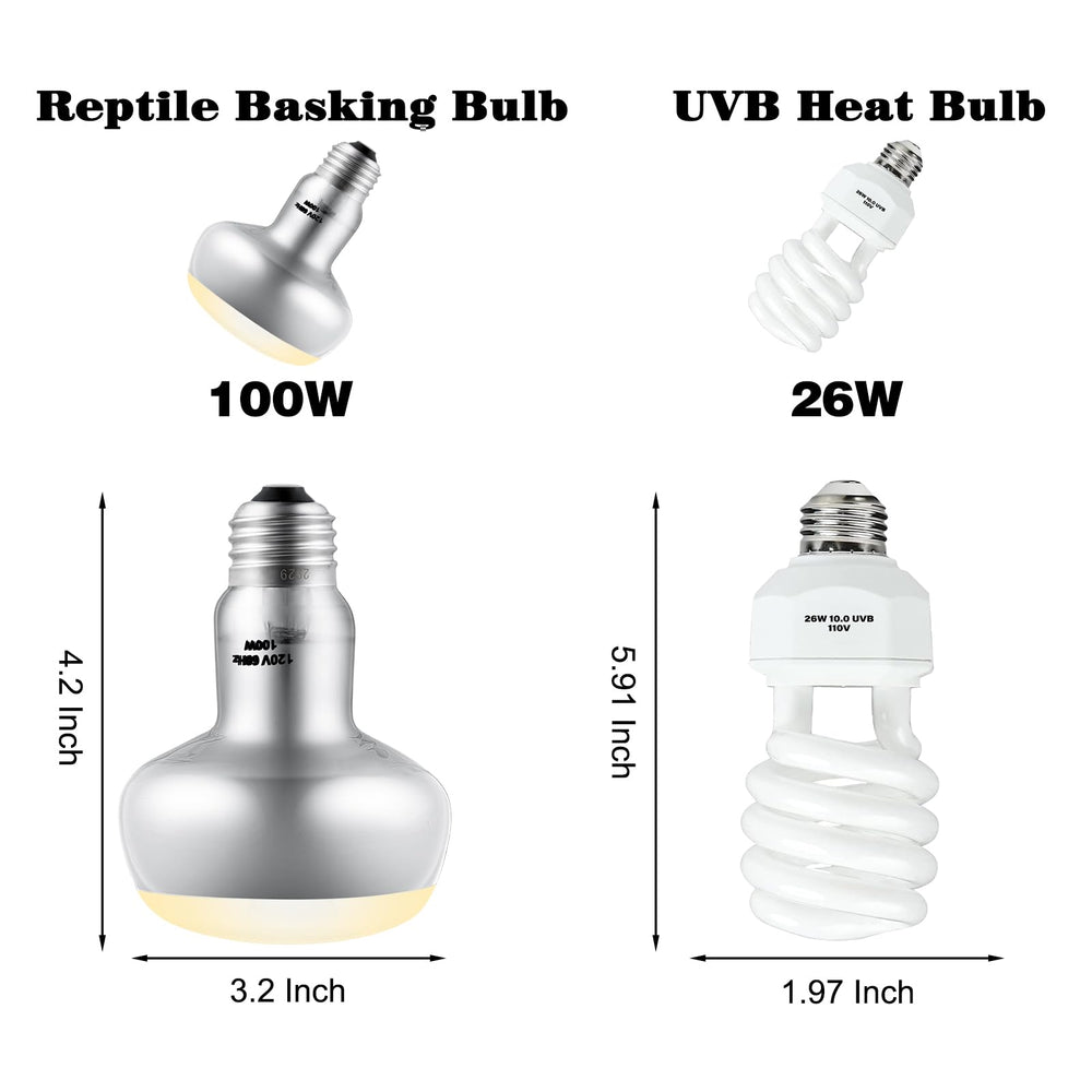 DXOPHIEX dual reptile light fixture hanging setup enables flexible height placement.