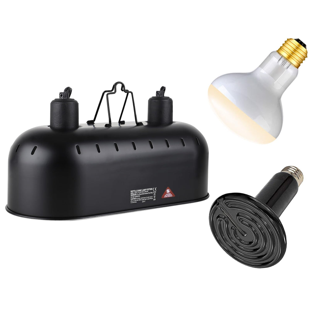 DXOPHIEX dual reptile light fixture top view for balanced heat and UV exposure