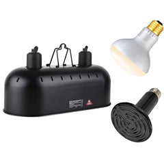 DXOPHIEX dual reptile light fixture top view for balanced heat and UV exposure