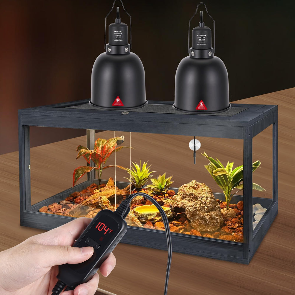 DXOPHIEX easy-setup terrarium lamp simplifies installing heat and light quickly.