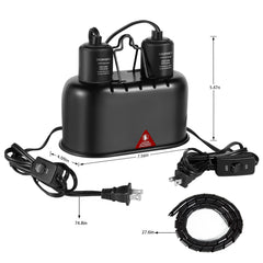 DXOPHIEX fixture offers two independent switches for precise daytime heat and nighttime warmth.