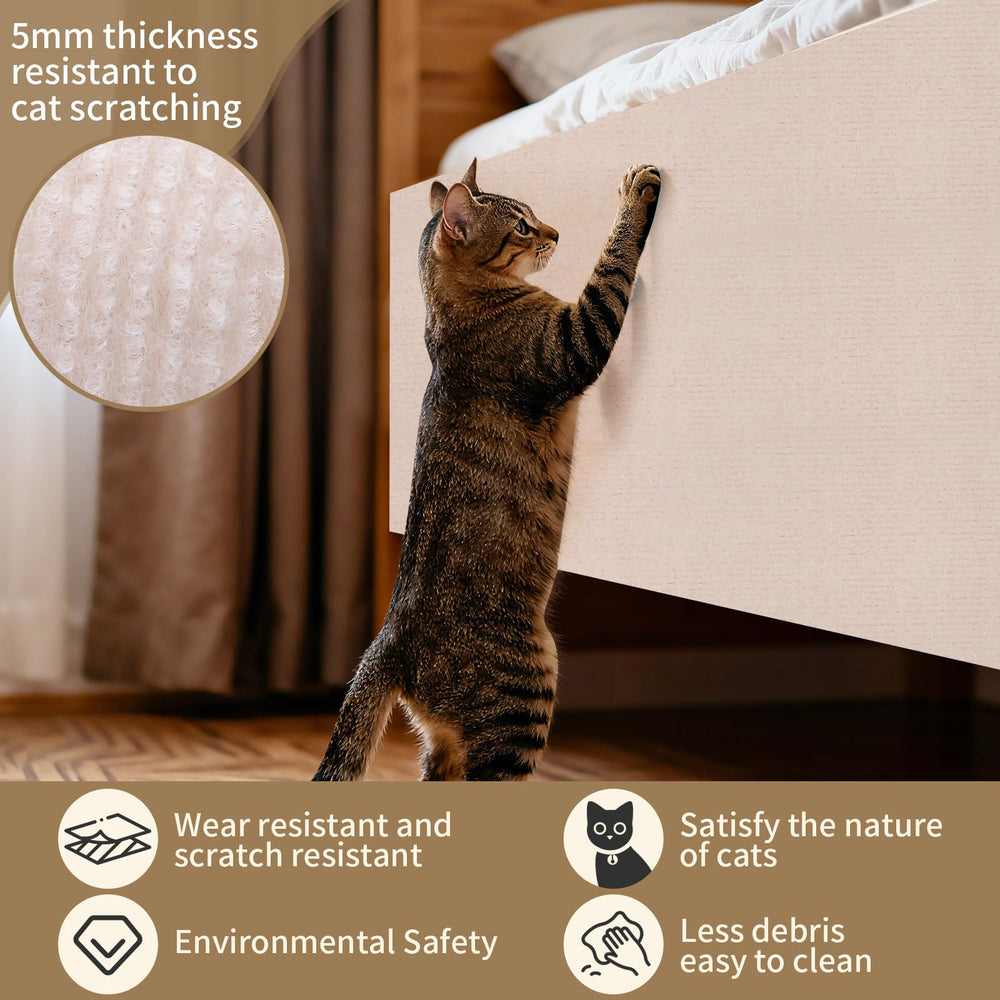 Dyale Cat Scratch Mat includes adhesive strips and screws for versatile mounting