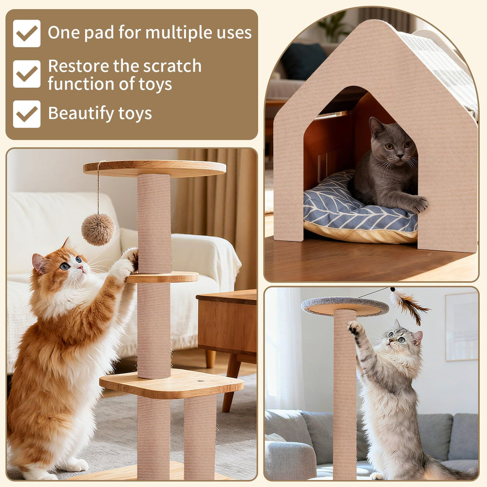 Dyale cat scratch mat multi-surface protection for sofas, beds, and cat trees