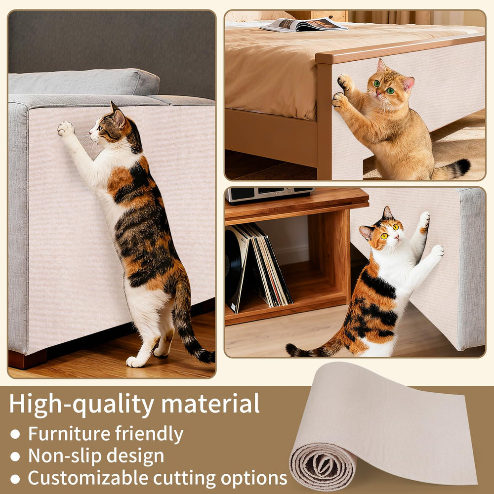 Dyale Cat Scratch Mat offers multi-surface protection across sofas, corners, beds