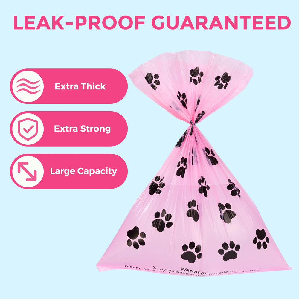 Dyforce dog-walk cleanup scene showing ready-to-use bags.
