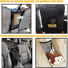 DYKESON car mesh organizer storage pouch keeps snacks within reach