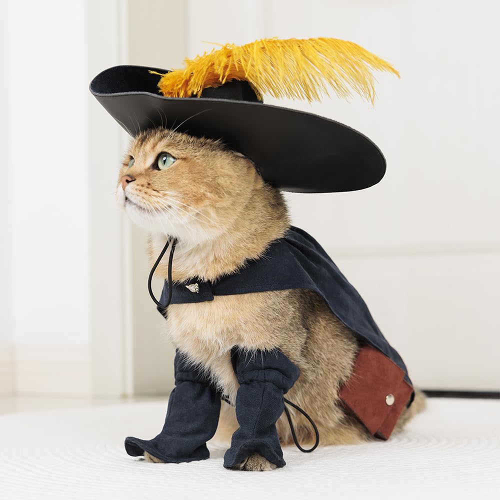 DZTYG EOILFM Puss in Boots cloak adds dramatic costume flair for photos and play.
